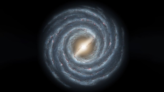 Proyeksi Galaksi Bimasakti dari atas. Foto: Dok. Nasa