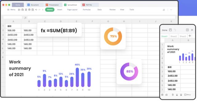 Cara membuat PPT di HP WPS Office. Foto: WPS Office