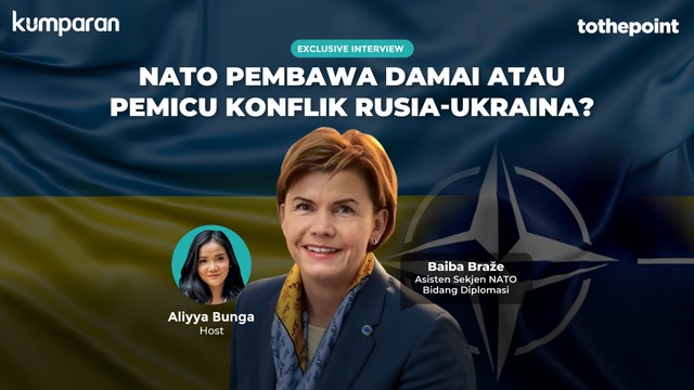 To The Point: Asisten Sekjen NATO Bidang Diplomasi, Baiba Braze. Foto: kumparan