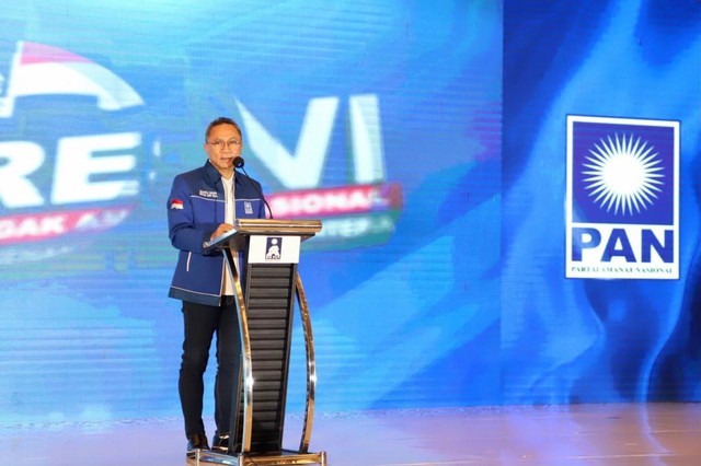 Ketua Umum Partai Amanat Nasional (PAN) Zulkifli Hasan menghadiri Kongres VI Barisan Muda Penegak Amanat Nasional (BM PAN) yang diselenggaran di Hotel Aston, Sentul, Kabupaten Bogor. Foto: Dok. PAN