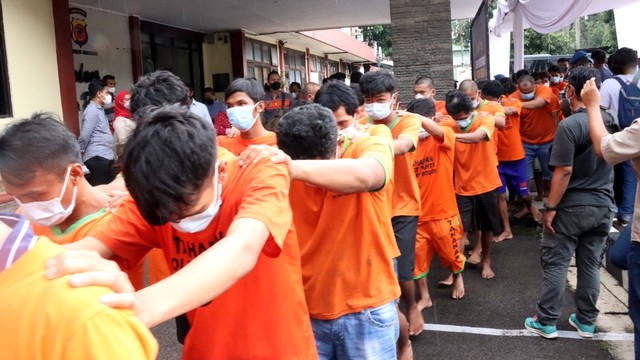 Pers rilis kasus pencurian di Mapolres Bogor, Kamis (3/3/2022). Foto: Dok. Istimewa