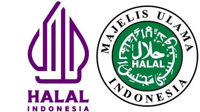 Logo Halal baru (kiri) dan Logo Halal lama. Foto: LPPOM MUI dan Kemenag