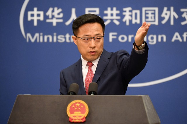 Juru bicara Kementerian Luar Negeri China Zhao Lijian. Foto: GREG BAKER / AFP