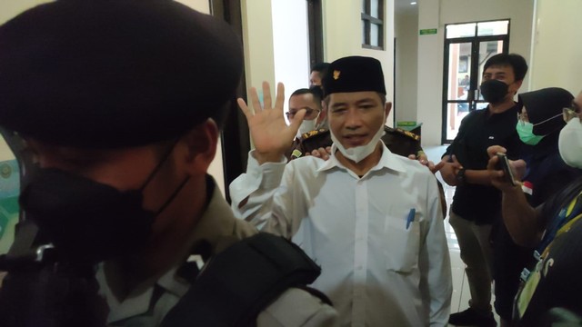 M. Kece saat menghadapi vonis di Pengadilan Negeri Ciamis, Rabu (6/4/2022). Foto: Dok. Istimewa