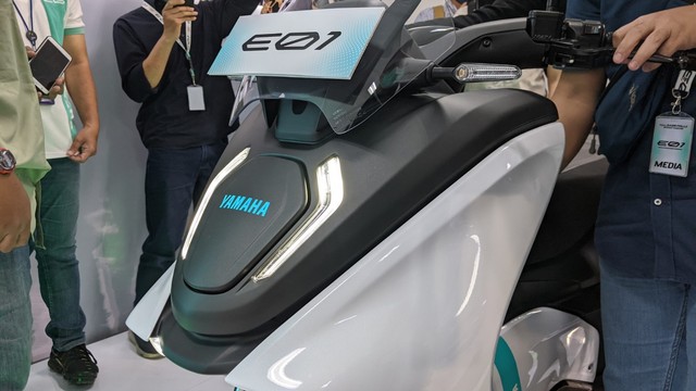 Yamaha E01 diperkenalkan untuk dilakukan tes pasar dan uji coba di Indonesia. Foto: Sena Pratama/kumparan