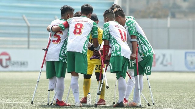 Timnas Indonesia Amputasi vs Jepang, Senin (14/3/2022). Foto: Instagram/@inaf_official