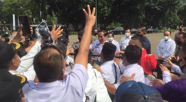 Presiden Joko Widodo hadiri Silatnas 2022 di Istora Senayan, Jakarta, Selasa (29/3/2022). Foto: Jacko Ryan/kumparan