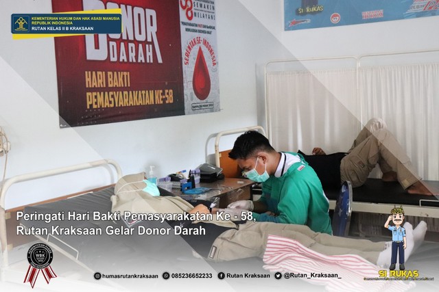 Peringati Hari Bakti Pemasyarakatan Ke 58 Rutan Kraksaan Gelar Donor