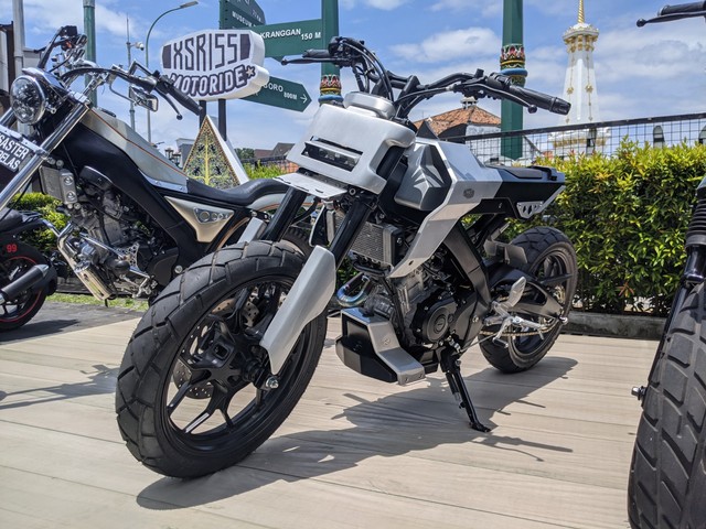 Hasil modifikasi Yamaha XSR155 karya rumah modifikasi asal Jogjakarta dan Jawa Tengah. Foto: Sena Pratama/kumparan