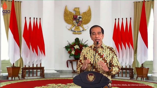 Presiden Jokowi pada Rakornas Penanggulangan Bencana (BNPB), Rabu (23/2/2022). Foto: Youtube/Sekretariat Presiden