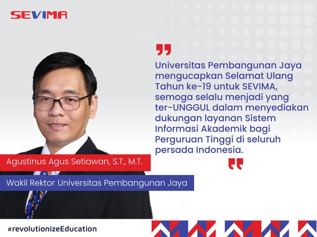 Wakil Rektor Universitas Pembangunan Jaya, Agustinus Agus Setiawan.