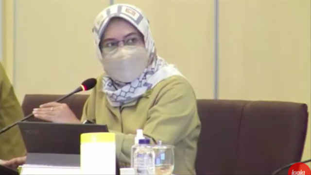 Kepala Dinas Kebudayaan DIY, Dian Lakshmi Pratiwi saat menjadi pembicara dalam acara 'Memahami Keppres Nomor 2 tahun 2022 tentang Hari Penegakan Kedaulatan Negara' di Yogyakarta, Senin (7/3).