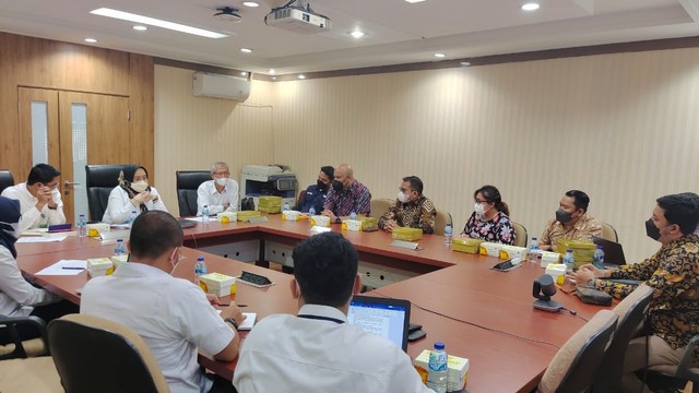 Manajemen SiCepat Ekspres hadiri pertemuan dengan Kementerian Ketenagakerjaan, Rabu (23/3/2022).  Foto: SiCepat Ekspres