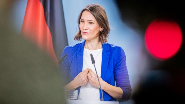 Anne Spiegel, Menteri Keluarga Jerman. Foto: Christoph Soeder/AFP