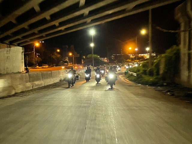 Pengawalan mudik sepeda motor di Lampung. | Foto: Oza Hariqo/ Lampung Geh
