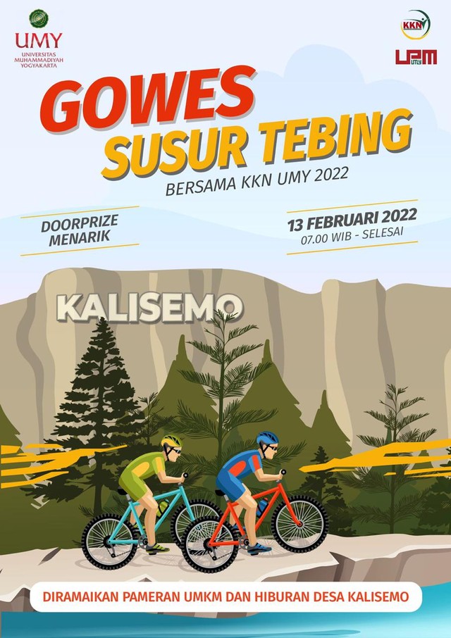 Gowes Susur Tebing Desa Kalisemo Bersama KKN UMY 2022