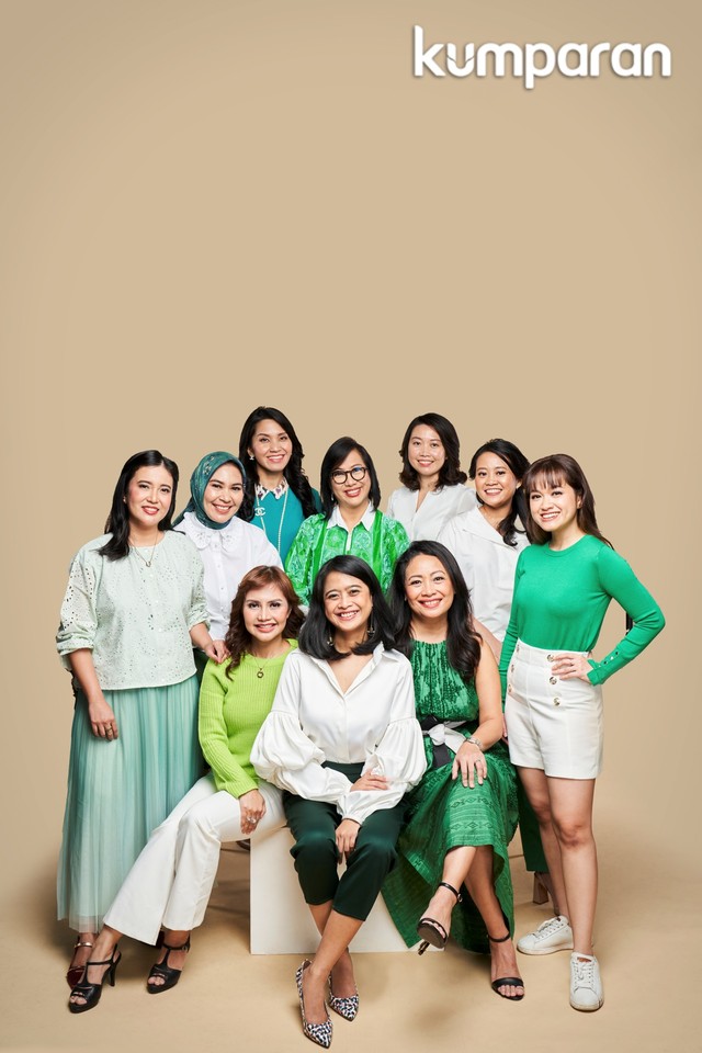 10 Pemimpin perempuan di Grab Indonesia. Foto: Panji Indra; Fashion Stylist: Erlangga S. Negoro; Makeup: Linda Kusumadewi for Neneng Goenadi, Bee Beauty; Hairdo: Yuniarti Ningih for Neneng Goenadi