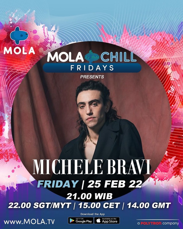 Michele Bravi tampil di Mola Chill Fridays. Foto: Instagram/@mola.live