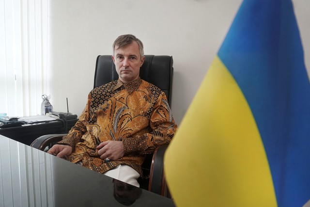 Duta Besar Ukraina untuk Indonesia, Vasyl Hamianin. Foto: Iqbal Firdaus/kumparan
