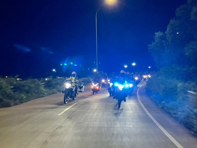 Pengawalan mudik sepeda motor di Lampung. | Foto: Oza Hariqo/ Lampung Geh