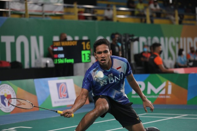 Chico Aura dalam ajang Badminton Asia Championships (BAC) 2022 yang diselenggarakan di Manila, Filipina. Foto: Dok PBSI