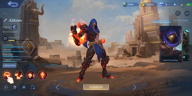 Hero Aldous. Foto: Screenshot game Mobile Legends