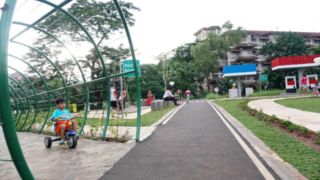 Suasana Taman Pintar Berlalu Lintas, Tebet Timur, Jakarta. (Foto: Helmi Afandi/kumparan)