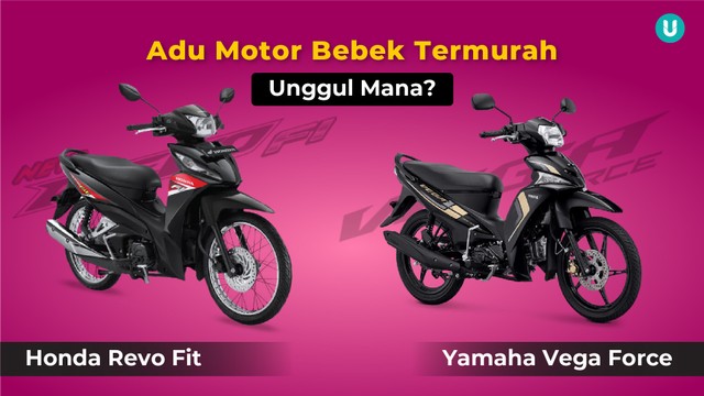  Infografik komparasi otomotif Honda Revo Fit vs Yamaha Vega Force. Foto: Keke Quemas/kumparan