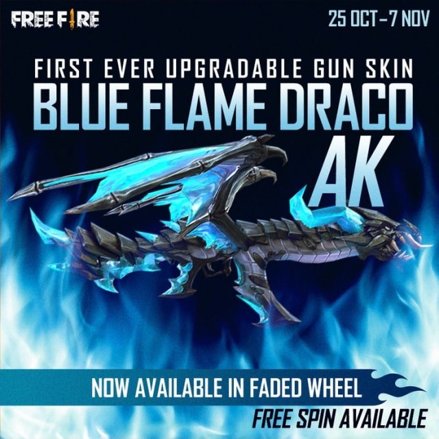 Skin AK Blue Flame Draco. Foto: Free Fire