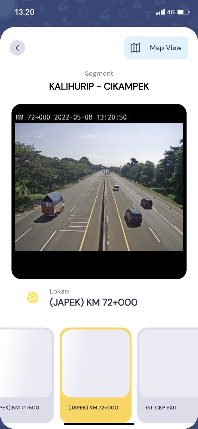 Situasi arus lalu lintas ruas tol Semarang hingga Cikampek lancar, Minggu (8/5/2022). Foto: Travoy Jasa Marga
