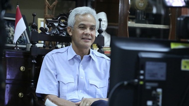 Gubernur Jawa Tengah Ganjar Pranowo saat pertemuan dengan Forum Pemred. Foto: Dok. Istimewa