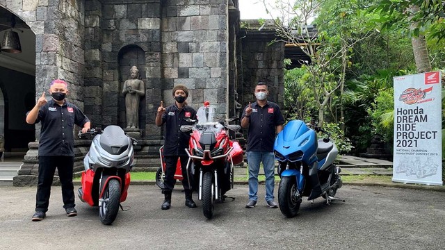 Unit modifikasi Honda ADV150 pada ajang Honda Dream Ride Project di Magelang, Jawa Tengah (28/3/2022). Foto: dok. Astra Honda Motor