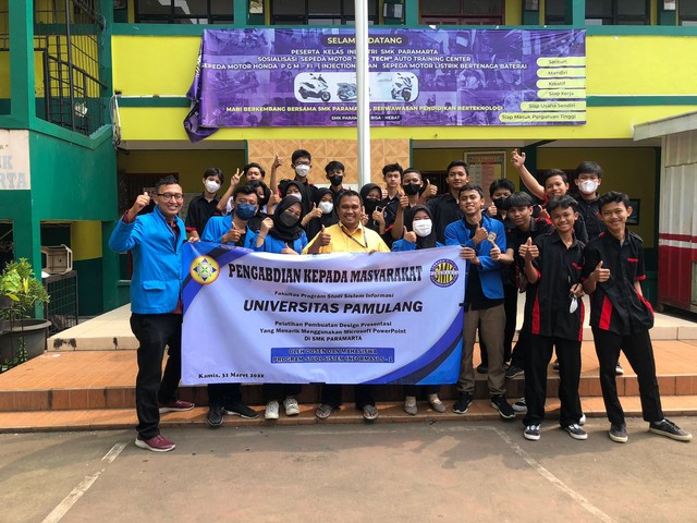 Pengabdian Kepada Masyarakat Prodi Sistem Informasi Universitas Pamulang.