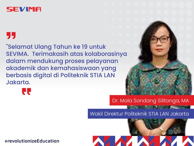 Wakil Direktur Politeknik STIA LAN Jakarta, Dr. Mala Sondang Silitonga, MA.