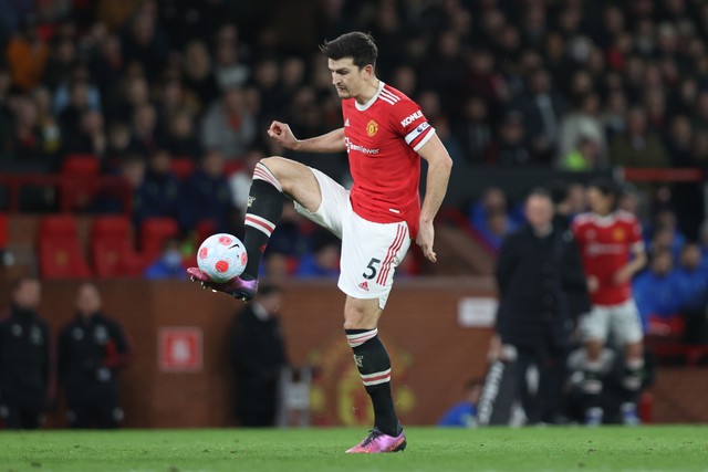 Pemain Manchester United Harry Maguire. Foto: Naomi Baker/Getty Images