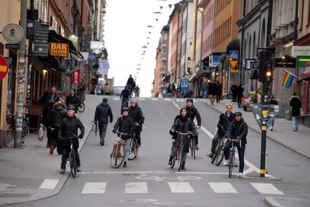 Swedia di tengah virus corona Foto: TT News Agency/Jessica Gow  via REUTERS