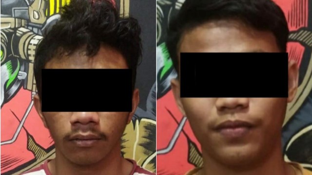  2 pelaku pencurian Handphone dan Motor di Kota Palu. Foto: Istimewa
