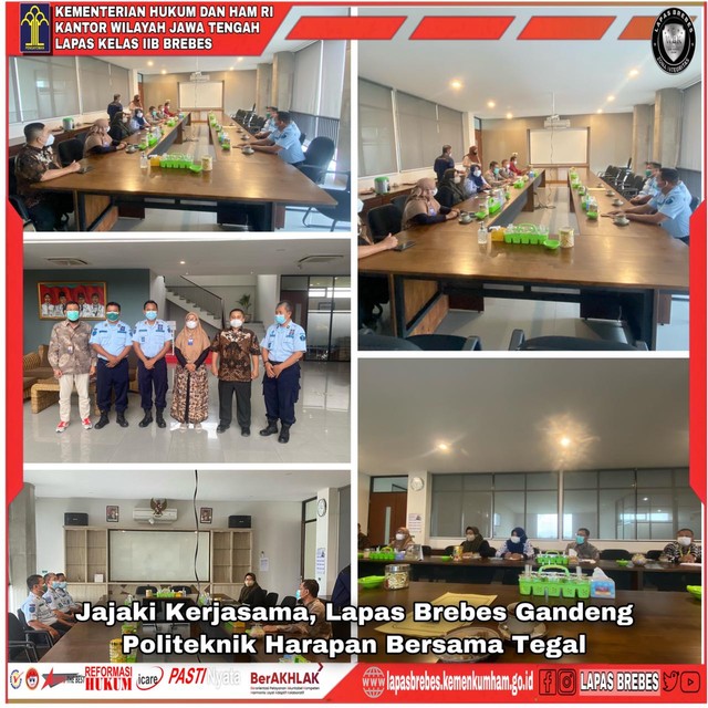 Lembaga Pemasyarakatan Kelas IIB Brebes menjajaki kerjasama dengan Politeknik Harapan Bersama Tegal (Foto: Humas Lapas)