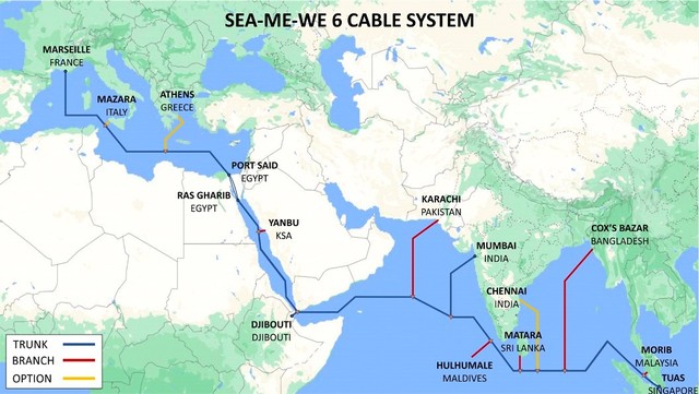 Telkom melalui anak usahanya PT Telekomunikasi Indonesia Internasional (Telin) kembali bergabung ada konsorsium sistem komunikasi kabel laut internasional Southeast Asia-Middle East-Western Europe 6 (SEA-ME-WE 6). Dok. Telkom