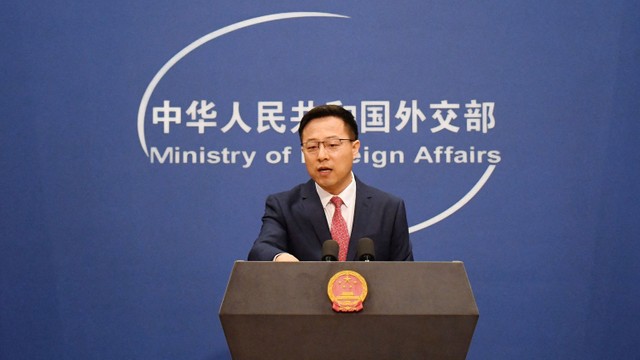 Juru bicara Kementerian Luar Negeri China Zhao Lijian. Foto: GREG BAKER / AF
