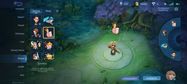 Penjelasan dan fungsi thumbs up mobile legends