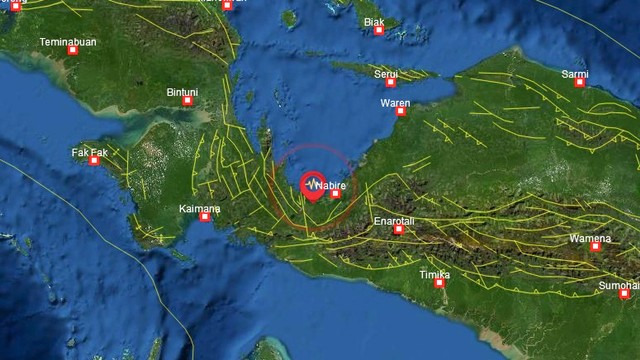 Ilustrasi gempa di Nabire. (Foto: BMKG Wilayah V) 