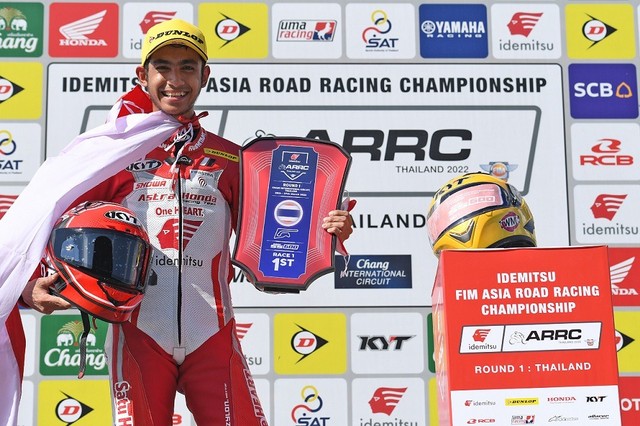 Pembalap Astra Honda bikin bangga Indonesia. Foto: Dok. Astra Honda Motor