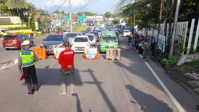 Kondisi arus lalu lintas di Puncak pagi ini, Kamis (5/5/2022). Foto: Dok. Istimewa