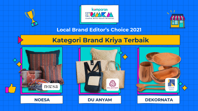 3 Finalis UMKM Kriya Terbaik di Local Brand Editor’s Choice 2021 dok kumparan