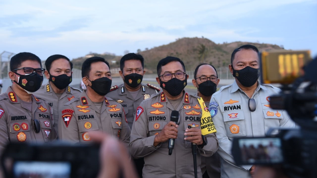 Kakorlantas Polri Irjen Istiono meninjau Sirkuit Mandalika di Lombok, Nusa Tenggara Barat (NTB). Foto: Dok. Istimewa