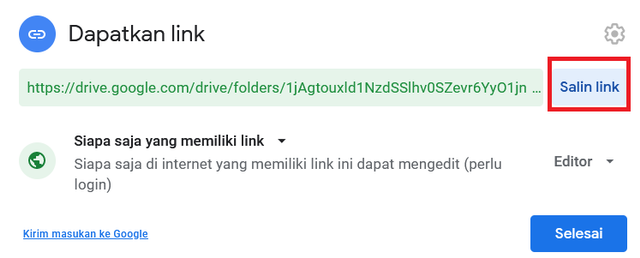 Cara membuat link Google Drive untuk mengumpulkan tugas. Foto: Nada Shofura/kumparan
