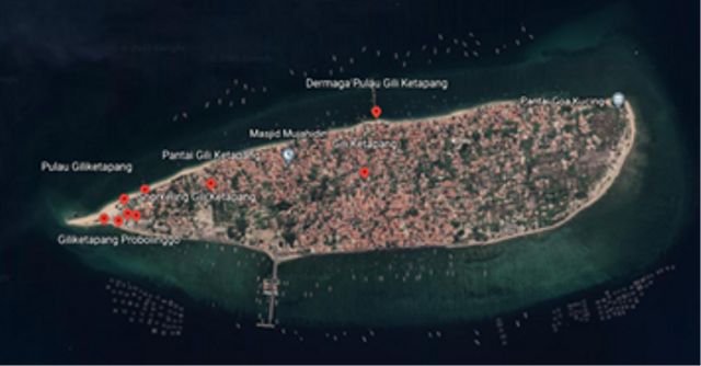 Pulau Gili Ketapang. (Sumber: Google Earth)