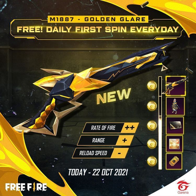 Kode Redeem FF SG Golden (Sumber: Garena)