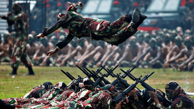 Ilustrasi sistem pertahanan dan keamanan Indonesia. Foto: REUTERS/Willy Kurniawan